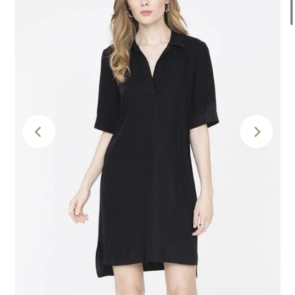 AMANDA UPRICHARD Short-Sleeve Black Shift Mini Dress T-Shirt Dress